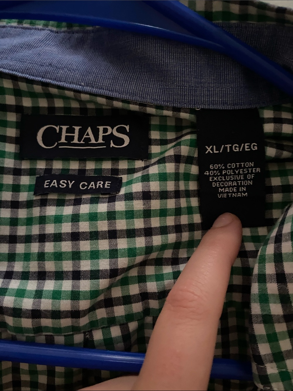 Chaps Men’s Green and Black Gingham Pants - Classic Casual